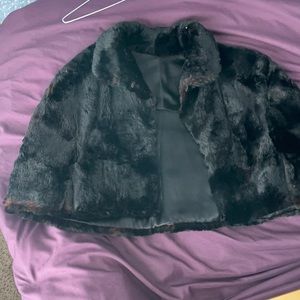 Black mink shoulder shrug stole S/M
